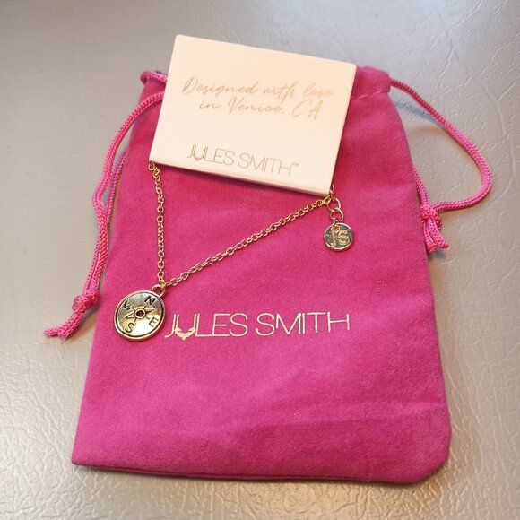 Jules Smith Wanderlust Directional Compass pendant gold plated chain bracelet - Picture 1 of 9